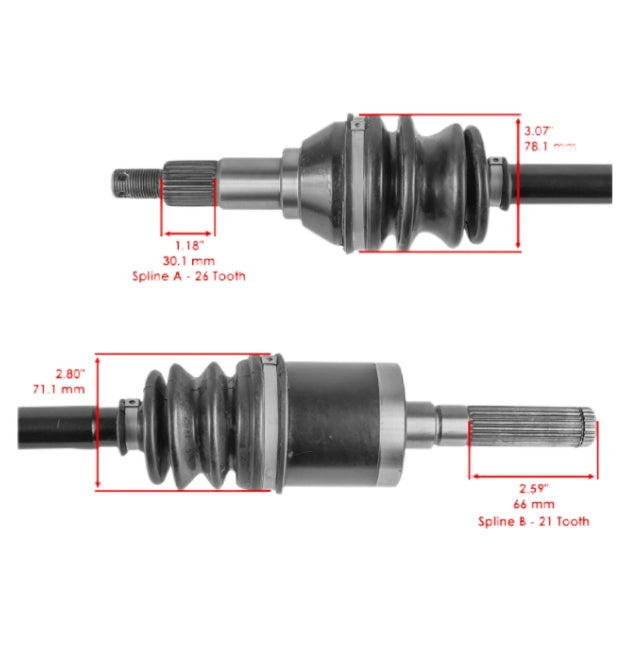 Replacement New 705401367 Front Right CV Joint Axle Shaft For CAN-AM UTV MAVERICK 1000R 4X4 XC EFI 2016-2017