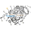 Cover timing for ISUZU engine 4JG1 in JCB model 02/800906