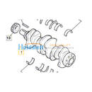 Crankshaft for ISUZU engine 4LE1 &amp; 4LE2 in JCB model 02/803055