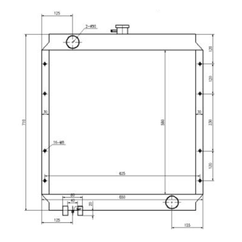 Aftermarket Water Tank Radiator 118-9948 For Caterpillar Excavator E312B