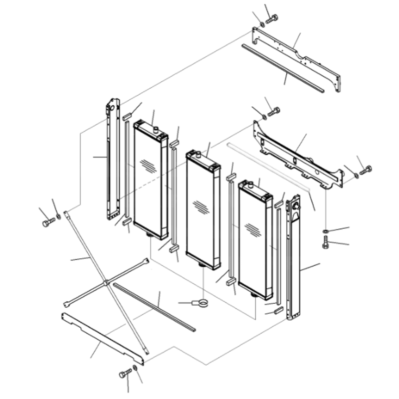 Aftermarket Komatsu Radiator 195-03-63114 For Komatsu D375A