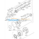 HOLDWELL 49181-21100 turbocharger Bearings for Mitsubishi engine S12R2-PTA